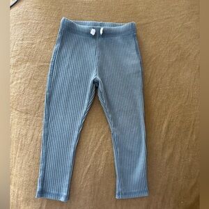 Zara Kids Ribbed Blue Leggings
